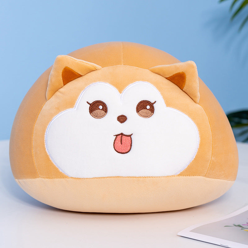 New Soft Cute Cute Round Cat Doll Plush Dog Shiba Inu Pillow