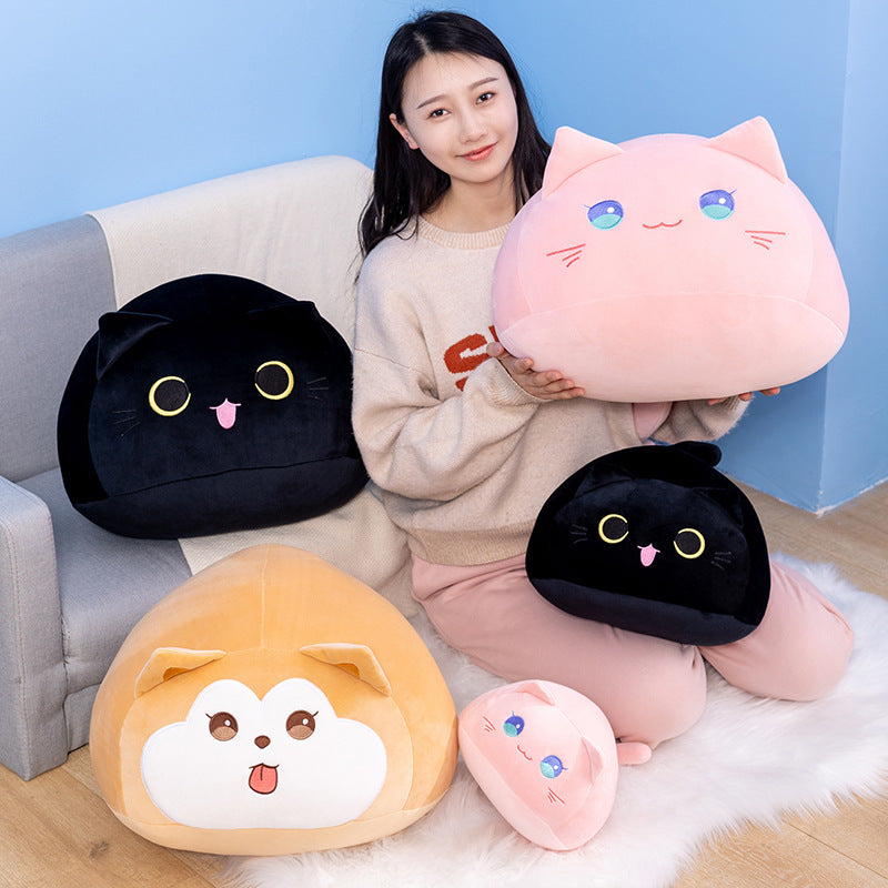 New Soft Cute Cute Round Cat Doll Plush Dog Shiba Inu Pillow