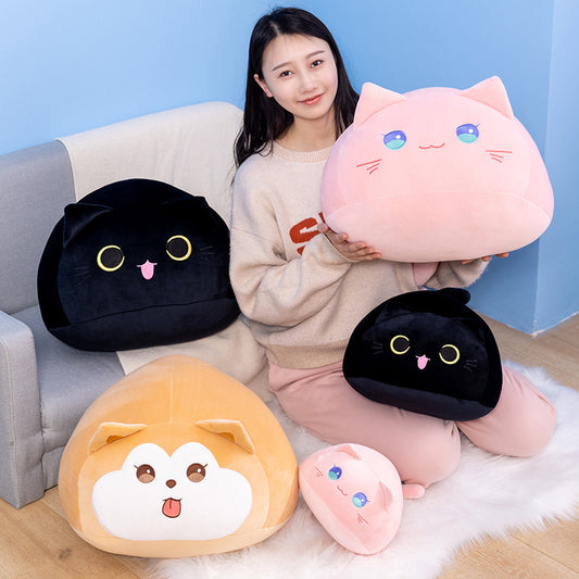 New Soft Cute Cute Round Cat Doll Plush Dog Shiba Inu Pillow