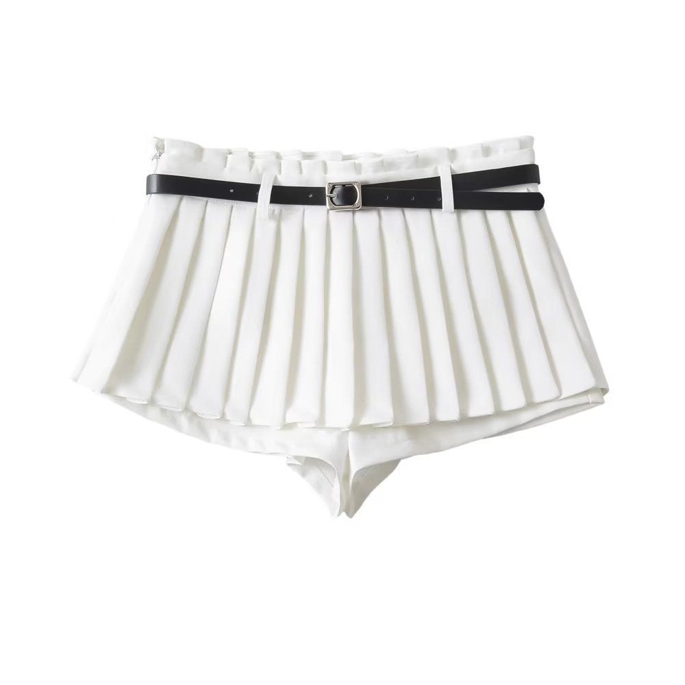 Slim fit A-line mini skirt