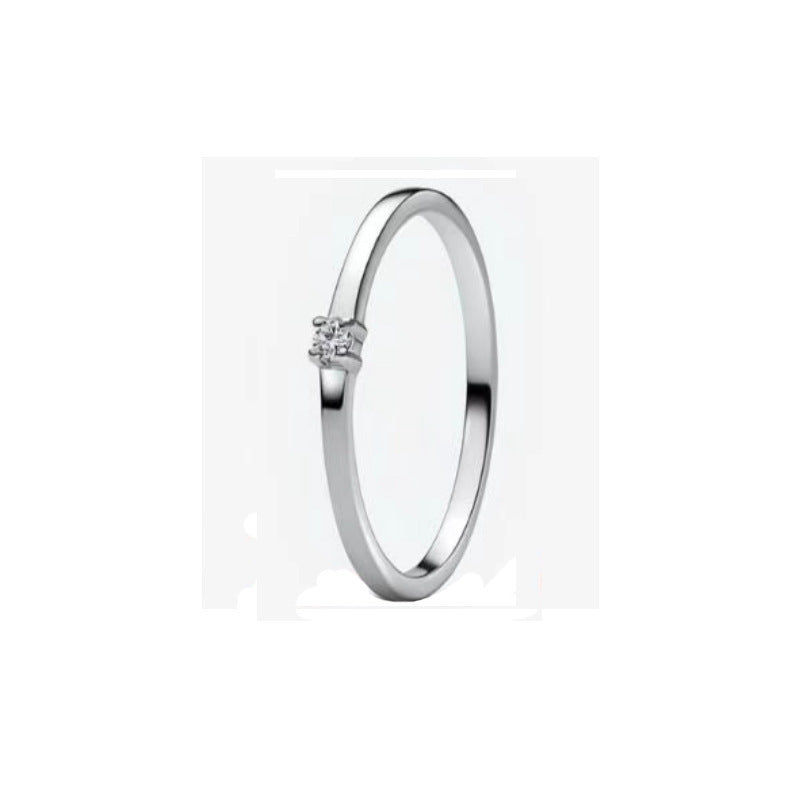 Anillo Elegante de Plata S925 – Diseño Brillante para Mujer