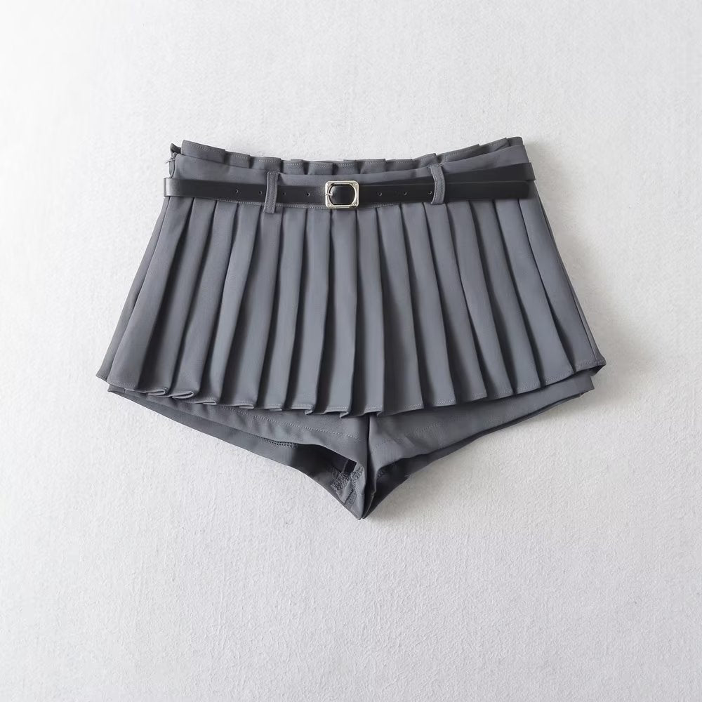 Slim fit A-line mini skirt