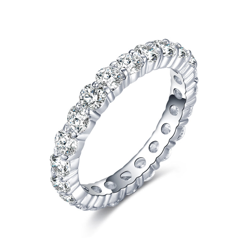 Wedding Bands Eternity Rings with Zirconia for Women CZ Crystal Promise Engagement Finger Ring Bague Jewelry