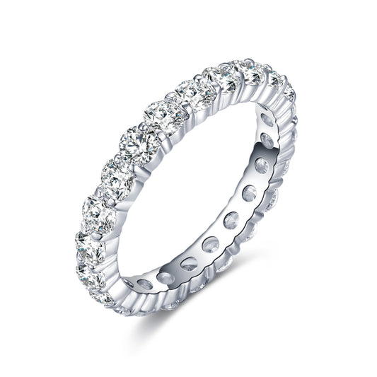Wedding Bands Eternity Rings with Zirconia for Women CZ Crystal Promise Engagement Finger Ring Bague Jewelry