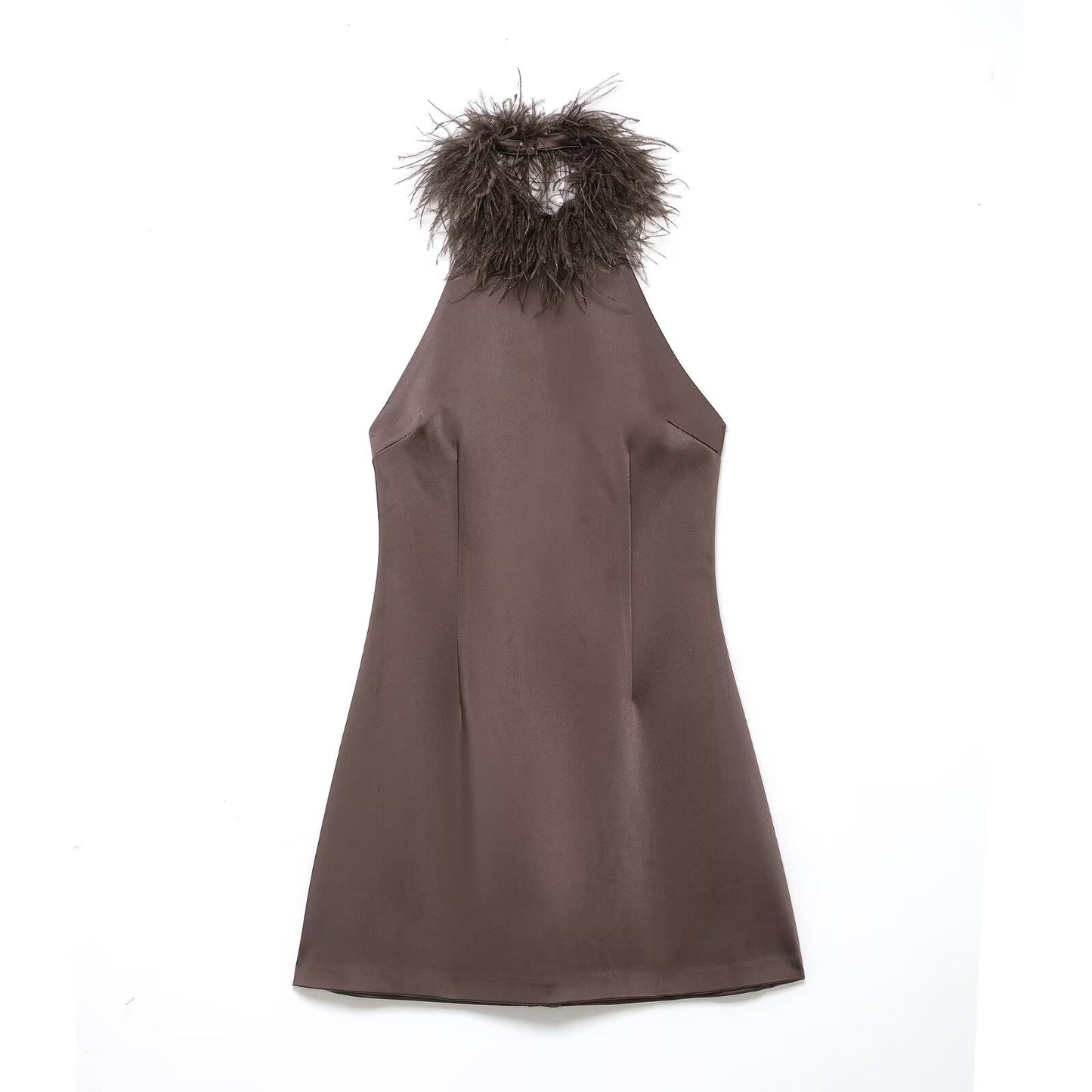 Tassel bead embellishment mini dress
